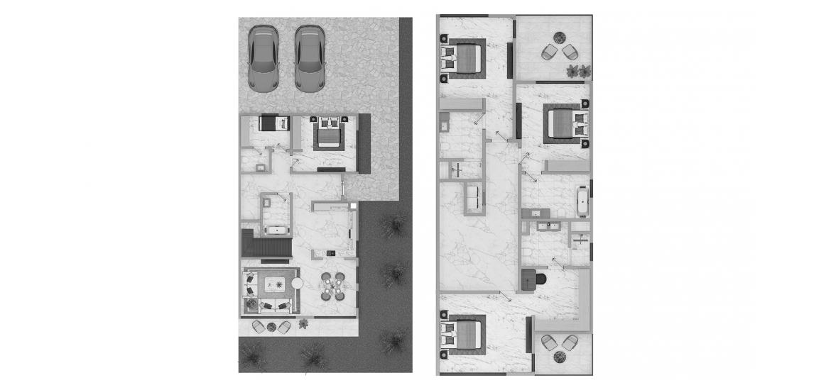 Floor plan «4BR 229SQM», 4 bedrooms in AURA GARDENS